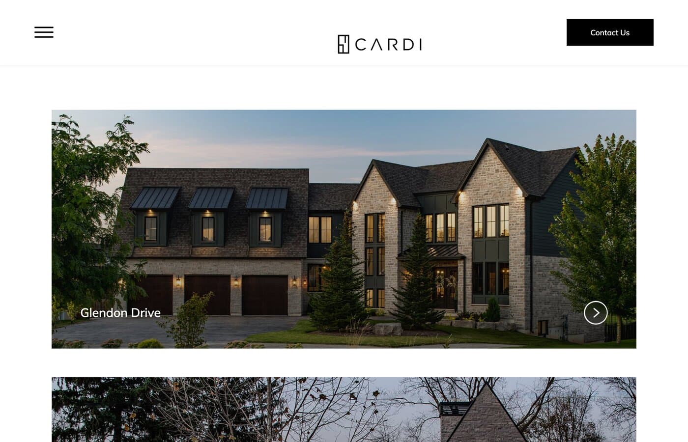Cardi Homes website, Home builders, built by Launch & Found in London Ontario