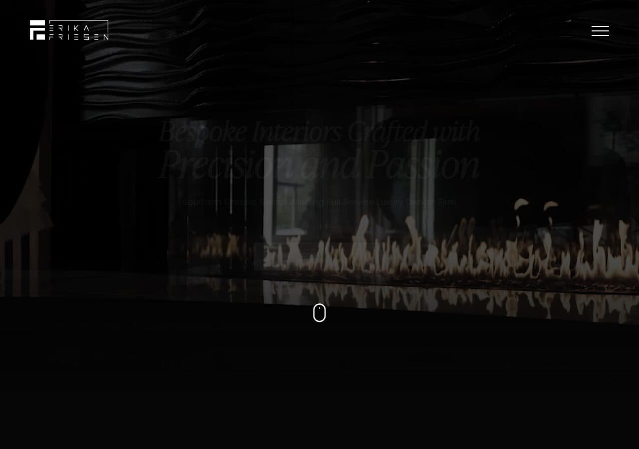 Erika Friesen Design website, Interior design, built by Launch & Found in London Ontario